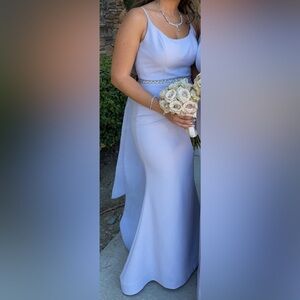 Portia and Scarlett purple gown with detachable bow in back.